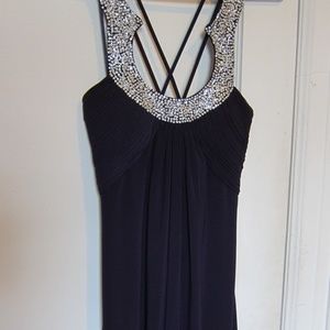 Stunning Purple Formal Dress with Beaded Neckline